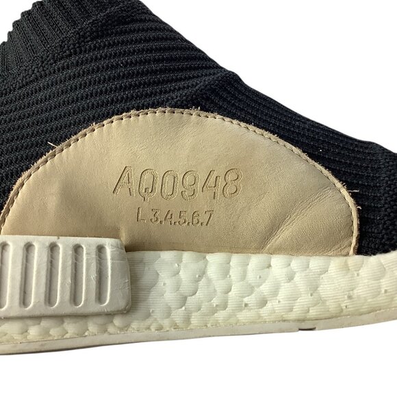 Adidas NMD CS1 Primeknit Shoes 6 Black Beige Slip On Boost Sole Women's - Picture 5 of 16